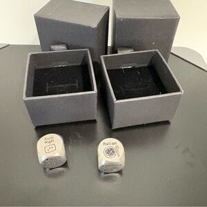 NEW 2 Pc. Date Night Decider Set Metal Dice Choose Activity And Dinner